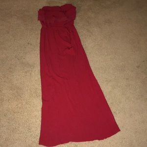 RED FOREVER 21 DRESS strapless